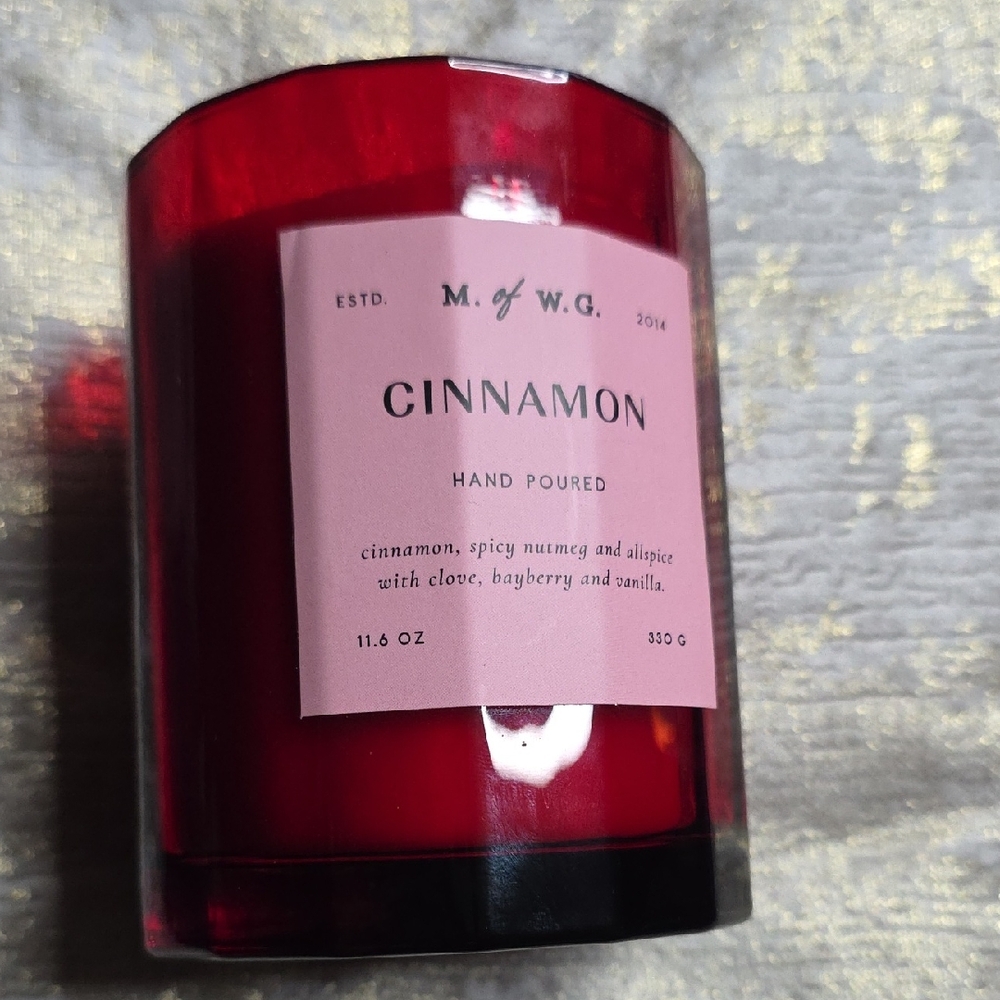 M Of WG Cinnamon Hand Poured Candle